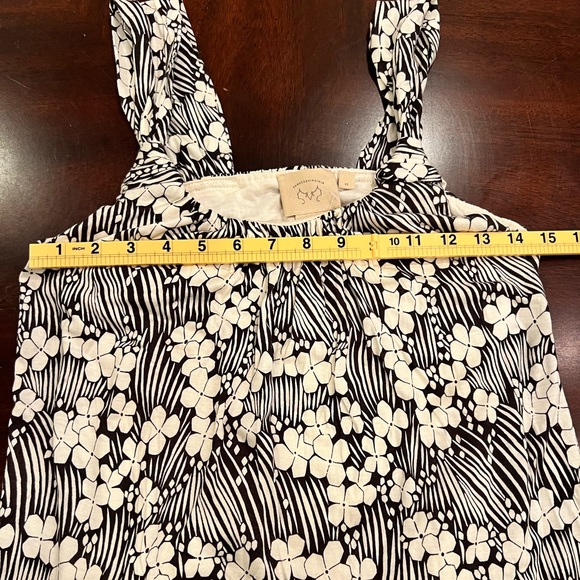 Anthropologie Top Vanessa Virginia Floral Knotted Scoop Neck Tank Size XS NWT - Picture 13 of 14